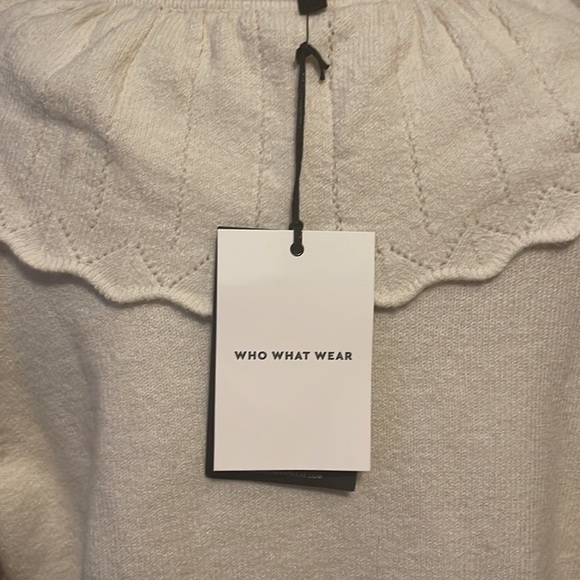 Women's Crewneck Pullover Sweater - Who What Wear Cream XL Ivory - Picture 3 of 8